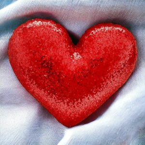 Housse de coussin Sequin en forme de coeur