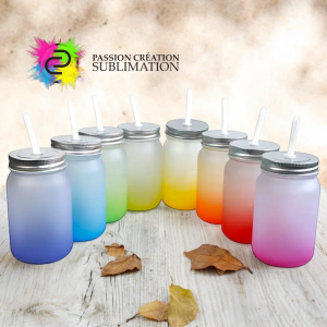 Pot Masson givrés colorés sans anse pour sublimation
