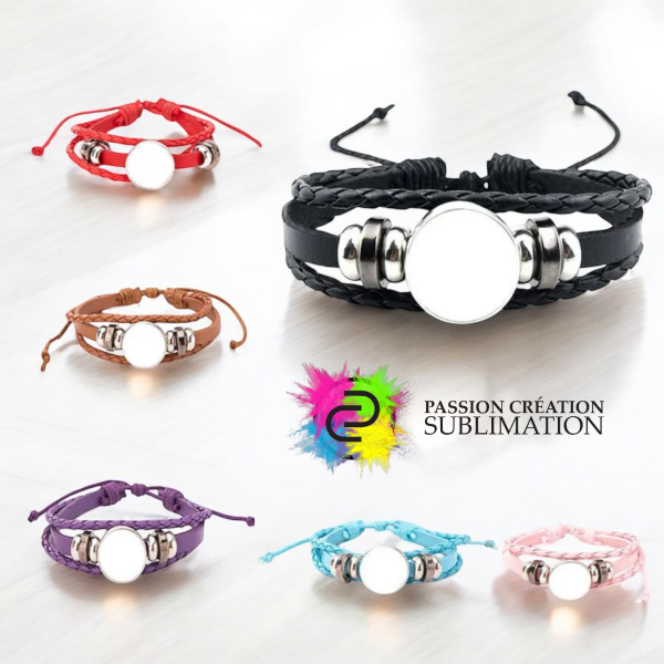 Bracelet en cuirette pour sublimation