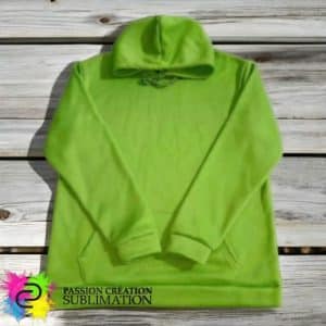 Hoodie enfant vert pomme polyester