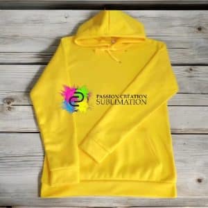 Hoodie enfant jaune polyester