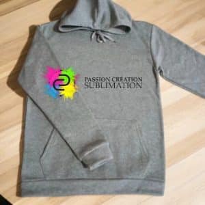 Hoodie enfant gris pâle polyester