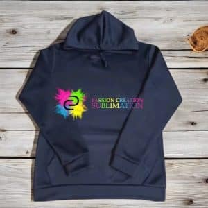Hoodie enfant bleu marin polyester