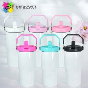 Tumbler 20oz avec poignée pivotante pour sublimation