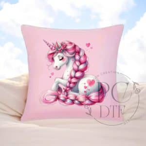 DTF Licorne rose