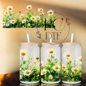 UV DTF fleur marguerite