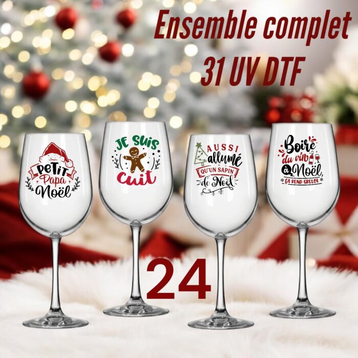 UV DTF de Noël pour coupe à vin (série 1) – Image 25